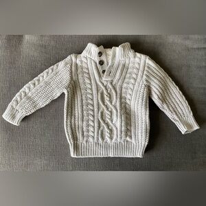 BabyGap Cable Knit Ivory Creme Sweater Size 2 toddler